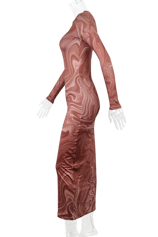 Gotické královny průsvitné zavěšené maxi šaty