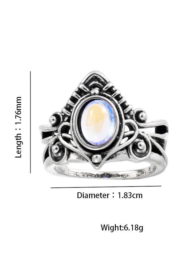 Bague vintage en pierre de lune