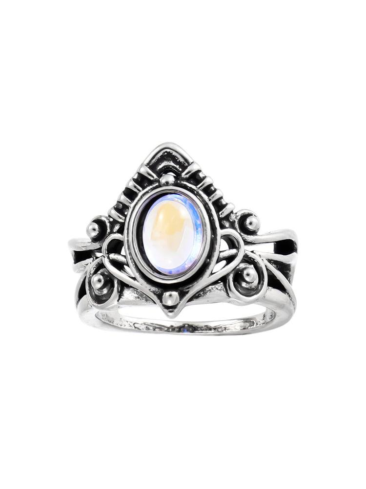 Bague vintage en pierre de lune