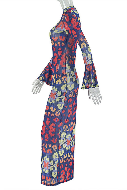 Rochie maxi transparentă cu drapaj regina gotică