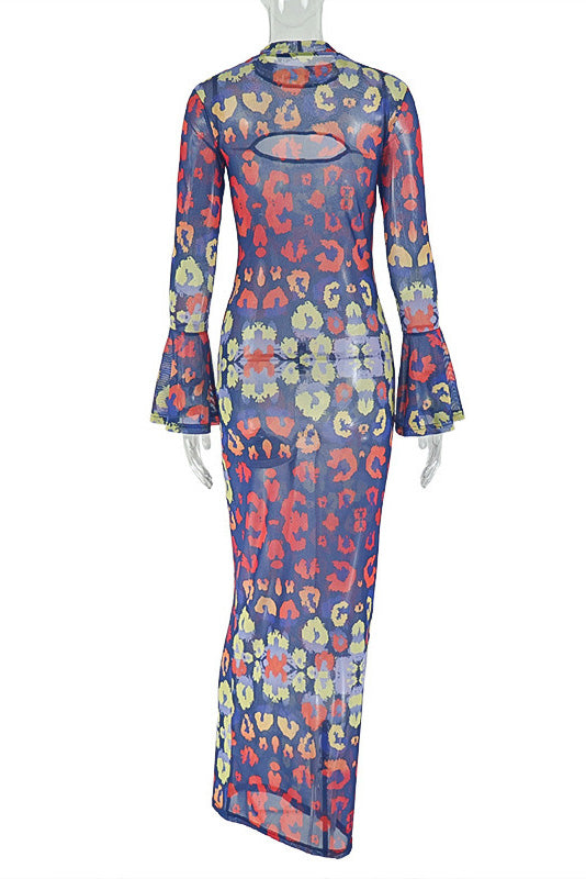 Rochie maxi transparentă cu drapaj regina gotică