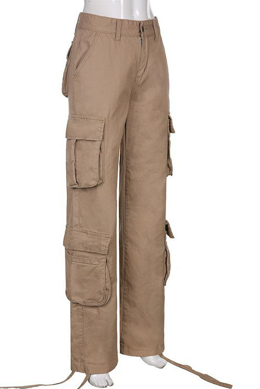 Denim Cargo med høy midje