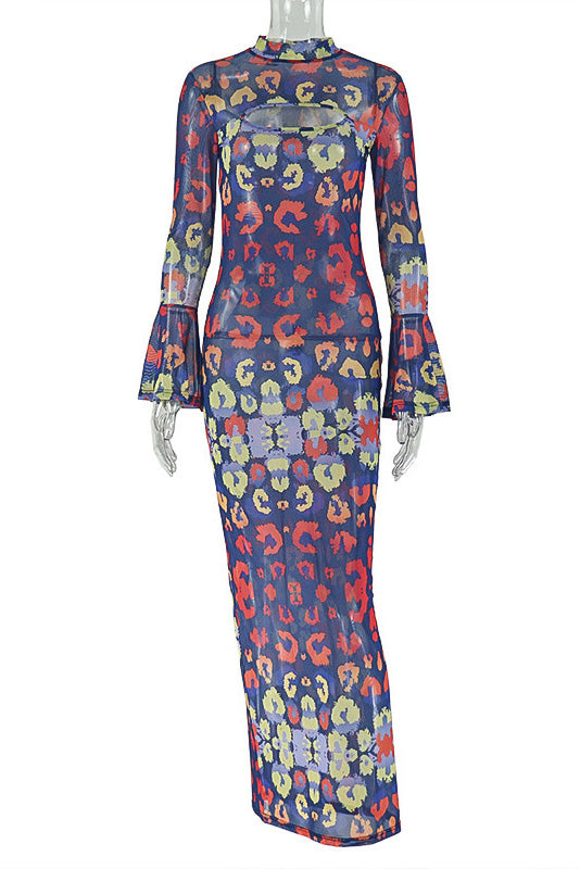 Rochie maxi transparentă cu drapaj regina gotică