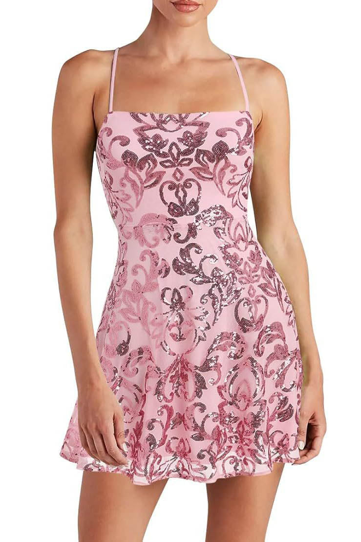 Maxi šaty Alison s květinovým potiskem ve tvaru U