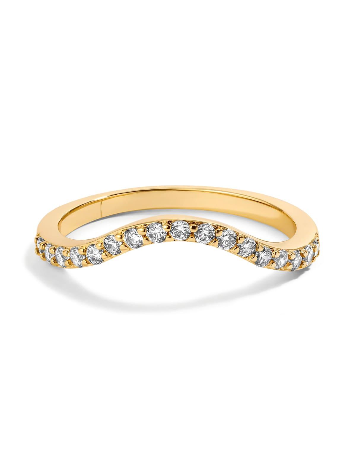 Elegante Wellelinn Réng mat agefaasste Diamanten