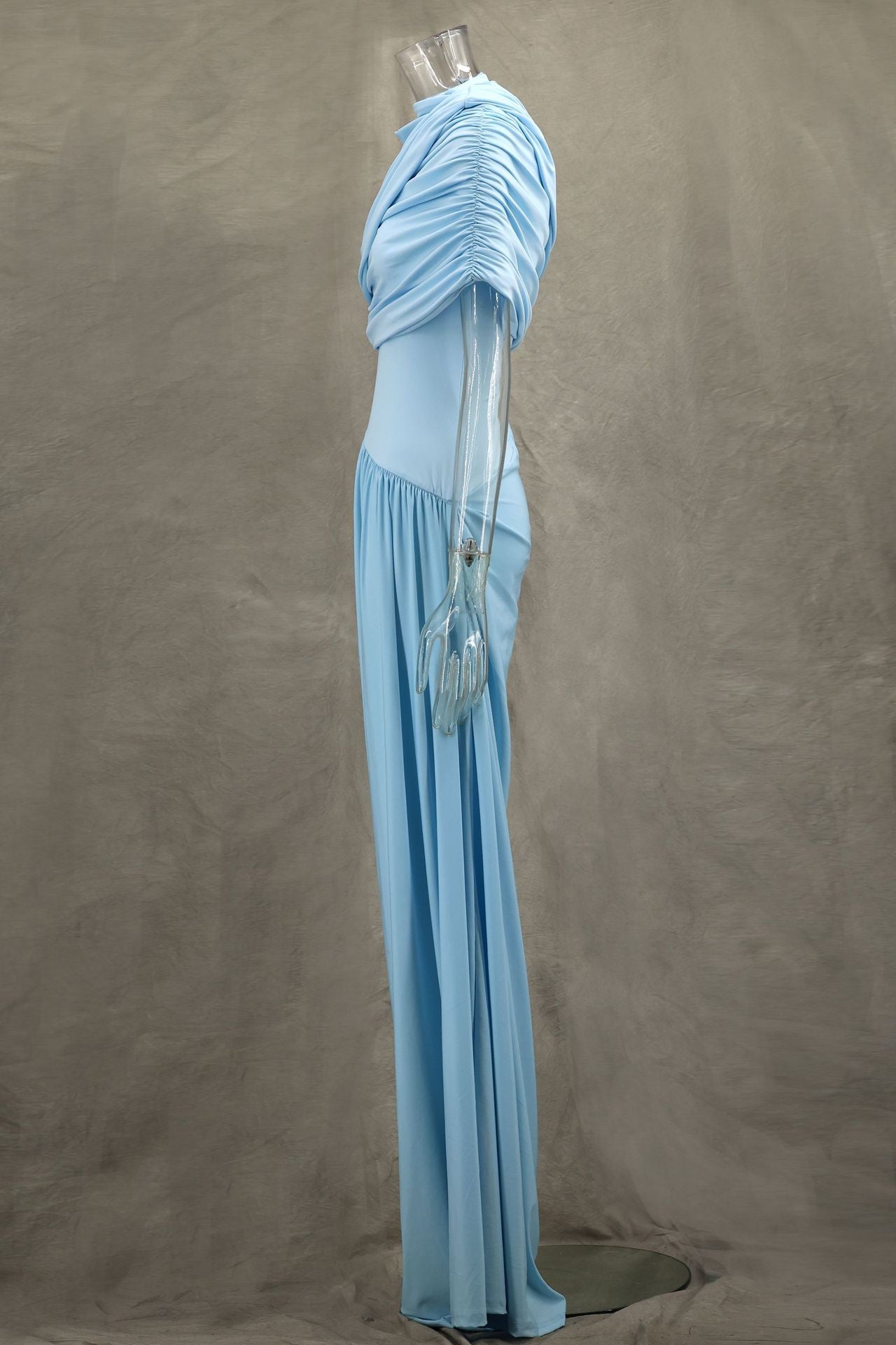 Cloud Drape Ruched Wrap Maxi Dresses