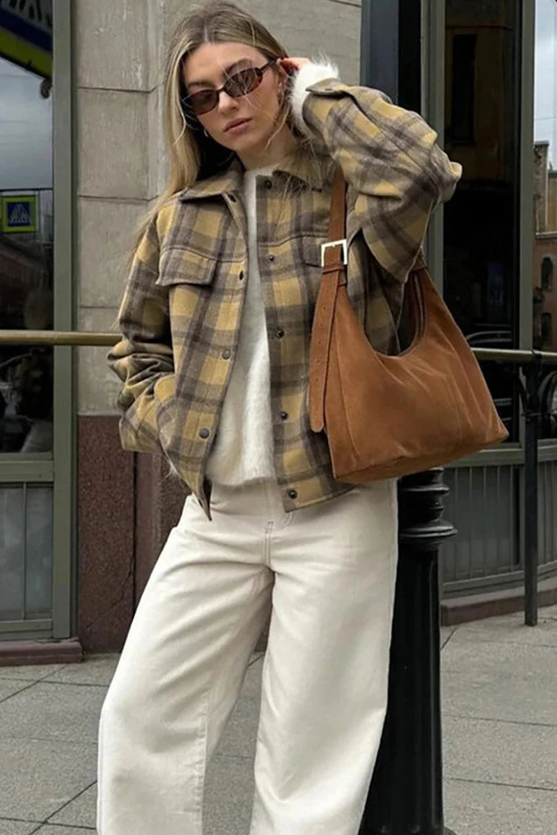 Klassesch Plaid Casual Reversjacket