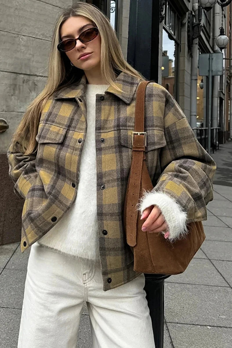 Klassesch Plaid Casual Reversjacket