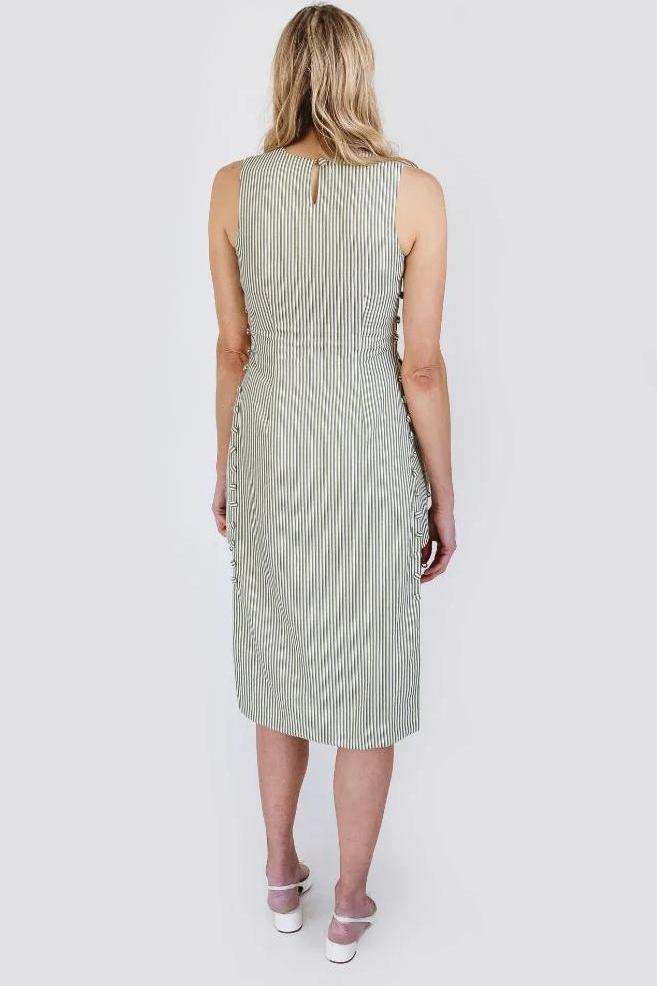 Seersucker Olive Midi Tunic Shorts Sets