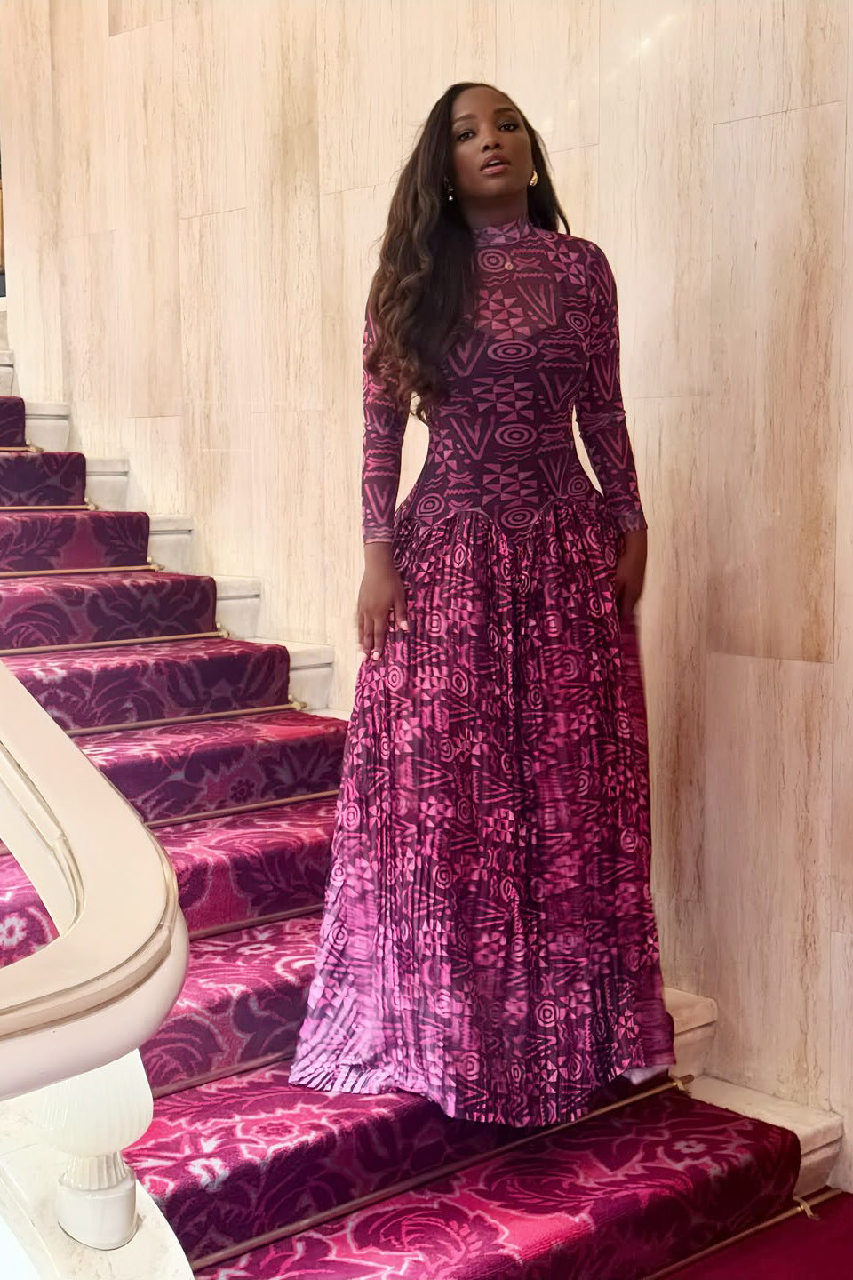 chinese dress ladies Polka Dot Tiered Maxi Dress – POSH STYLE main image 0