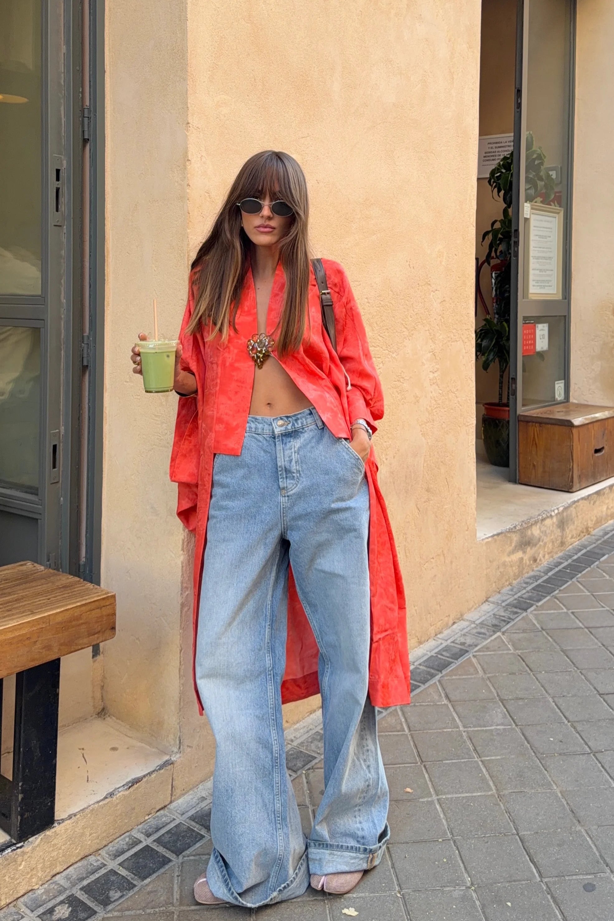 Oranger Jacquard-Kimono-Cardigan