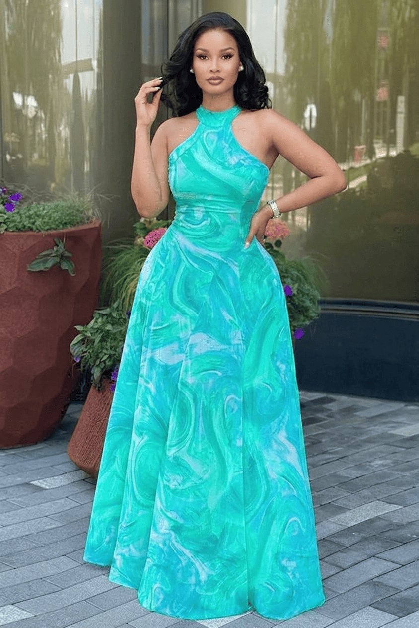 Vestido largo gótico de gasa con drapeado de reina
