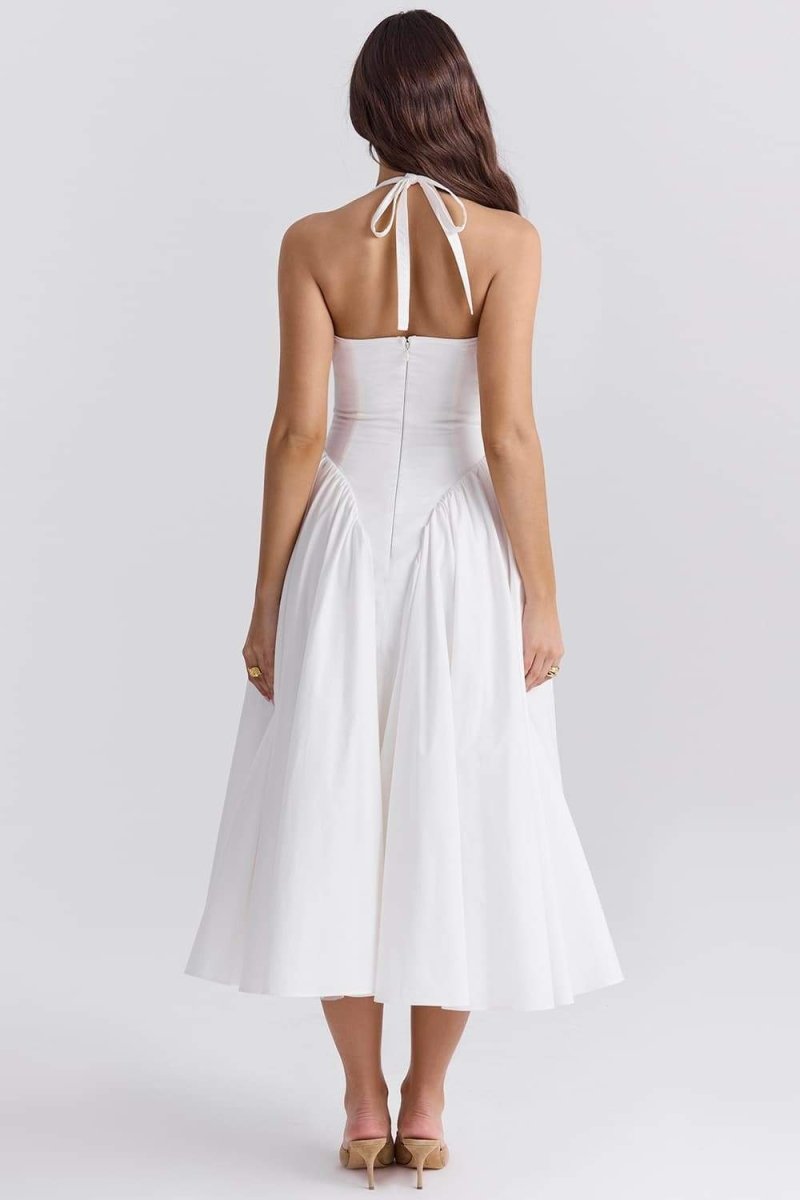 Vestido midi con espalda abierta y cuello halter de Alice