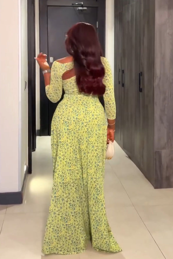 Floral Cutout Maxi Dress