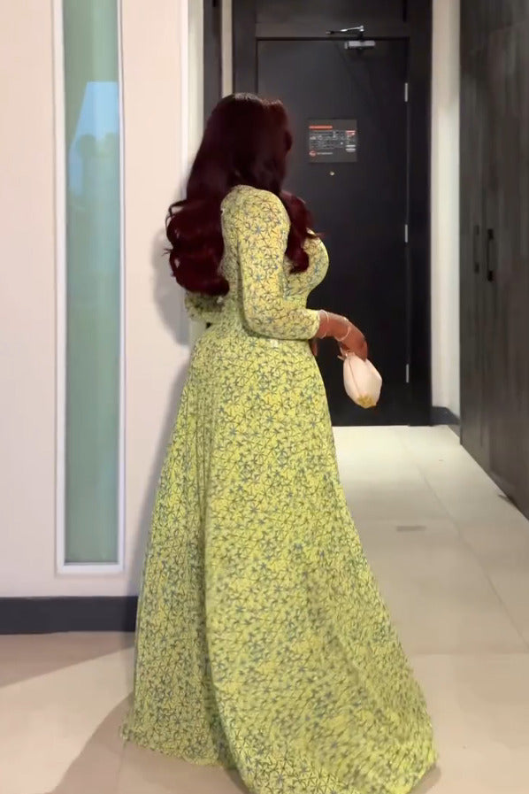 Floral Cutout Maxi Dress