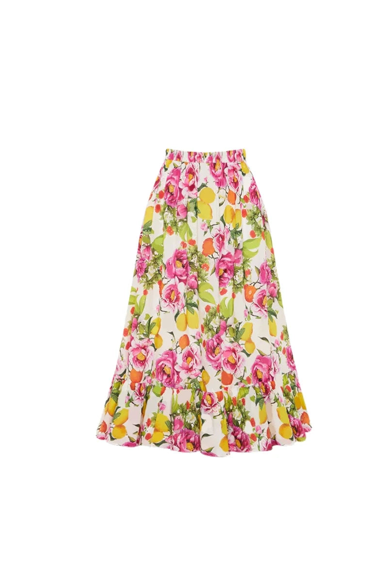 Floral Print High-Waist Bikini Set