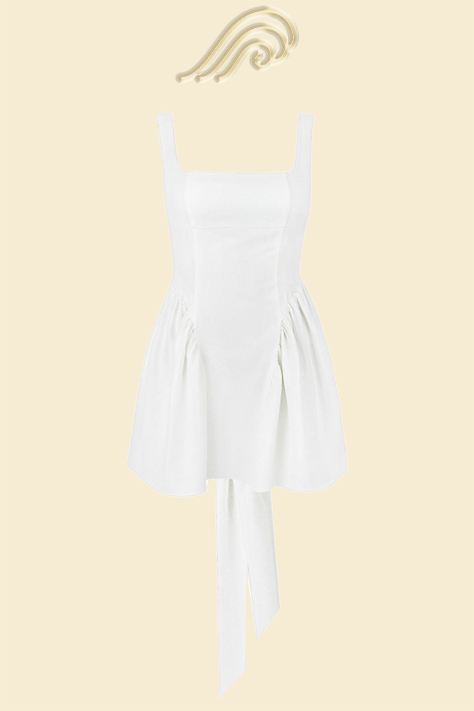 Robe courte dos nu avec nœud papillon Debby