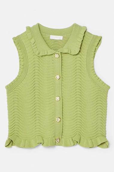 Elvira Ruffle Stickad Kjol Set