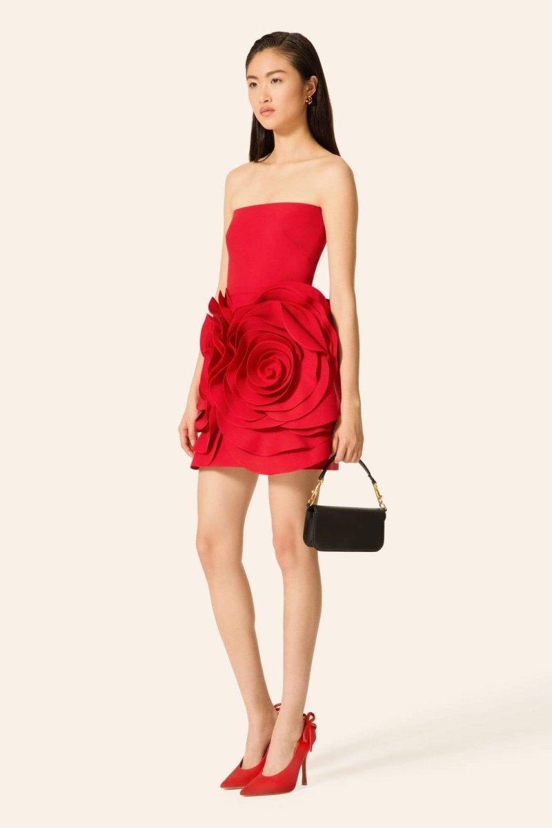 Eudora Flower Strapless Mini Klänning