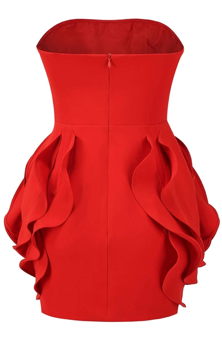 Eudora Flower Strapless Mini Klänning