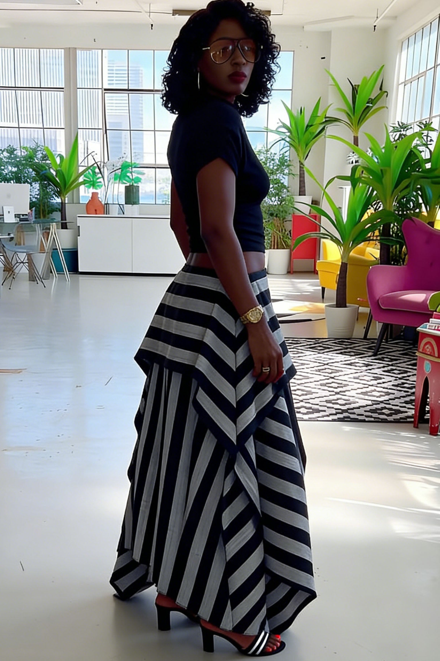 Vestido Preto Adele Halter