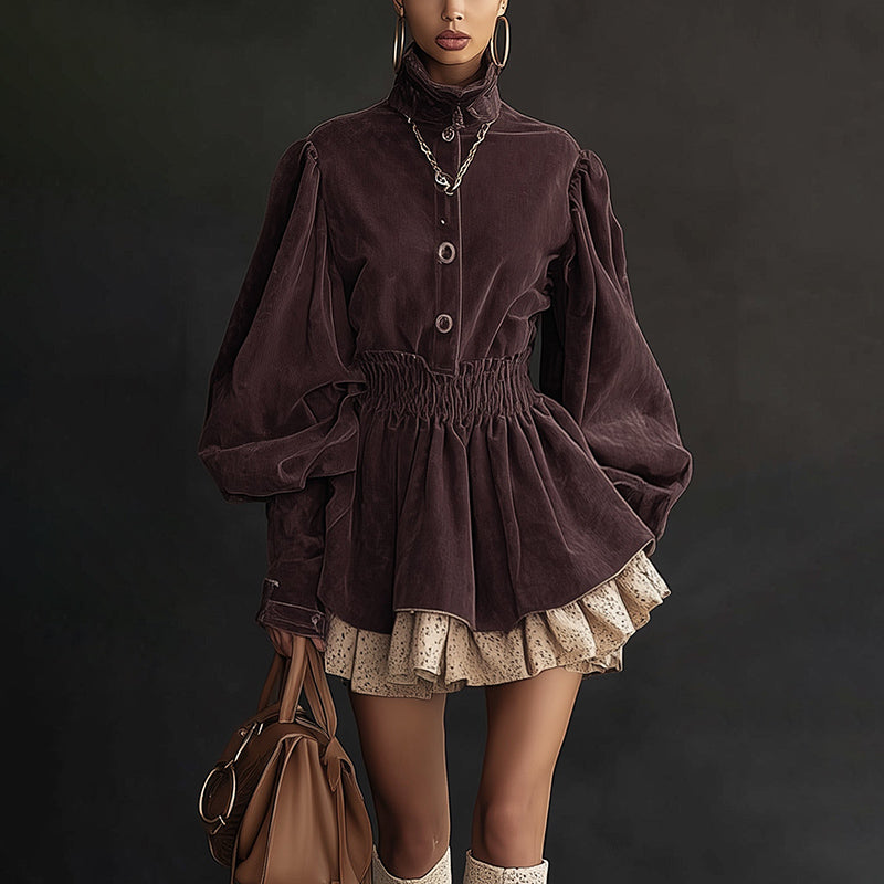 Women's Western Retro Style Autumn And Winter New Suede Dress Women's Western Retro Style Autumn And Winter New Suede Dress