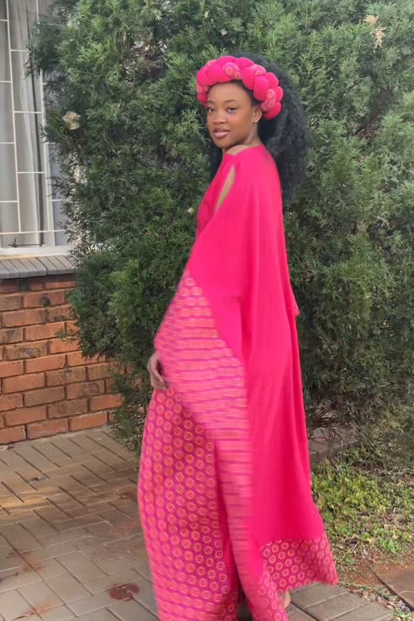 Statement One-Shoulder Flowy Maxi Dress