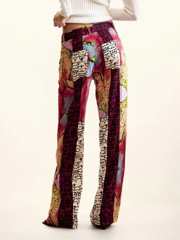 PANTALONI A STAMPA PATCHWORK FLOW