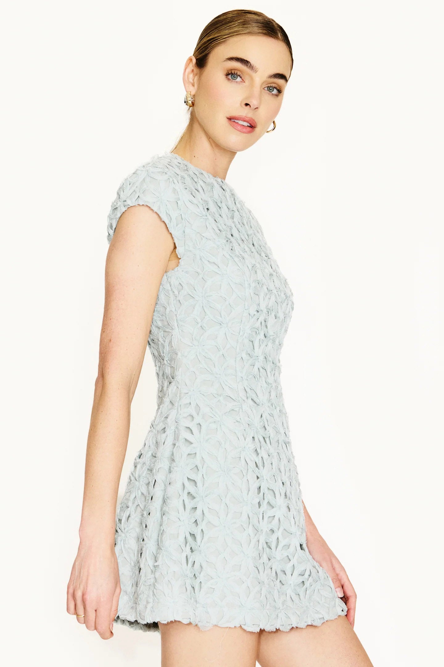 Fließendes Bronze Asymmetrisches Maxi-Kleid mit Rückenausschnitt