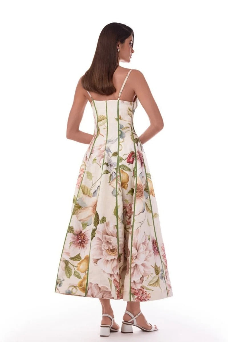 Rochie midi în straturi, geometrică, roșu și albă