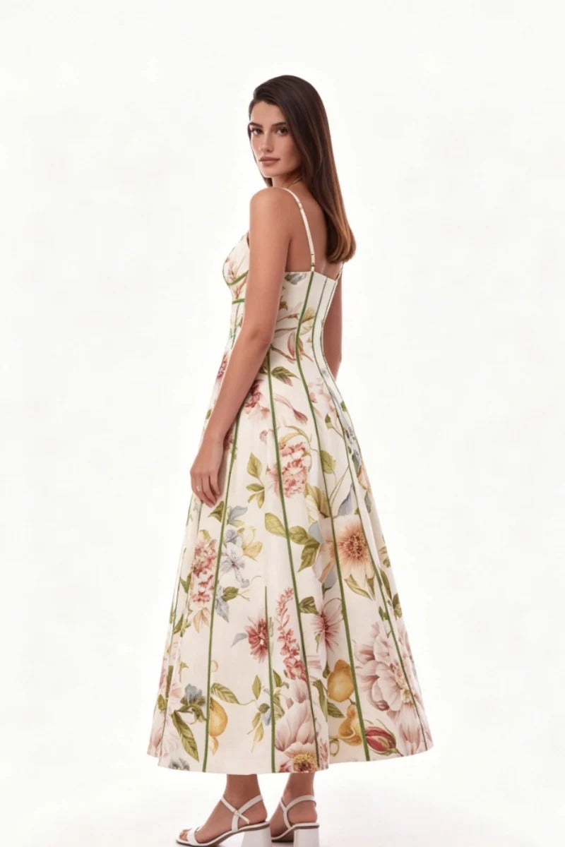 Rochie midi în straturi, geometrică, roșu și albă