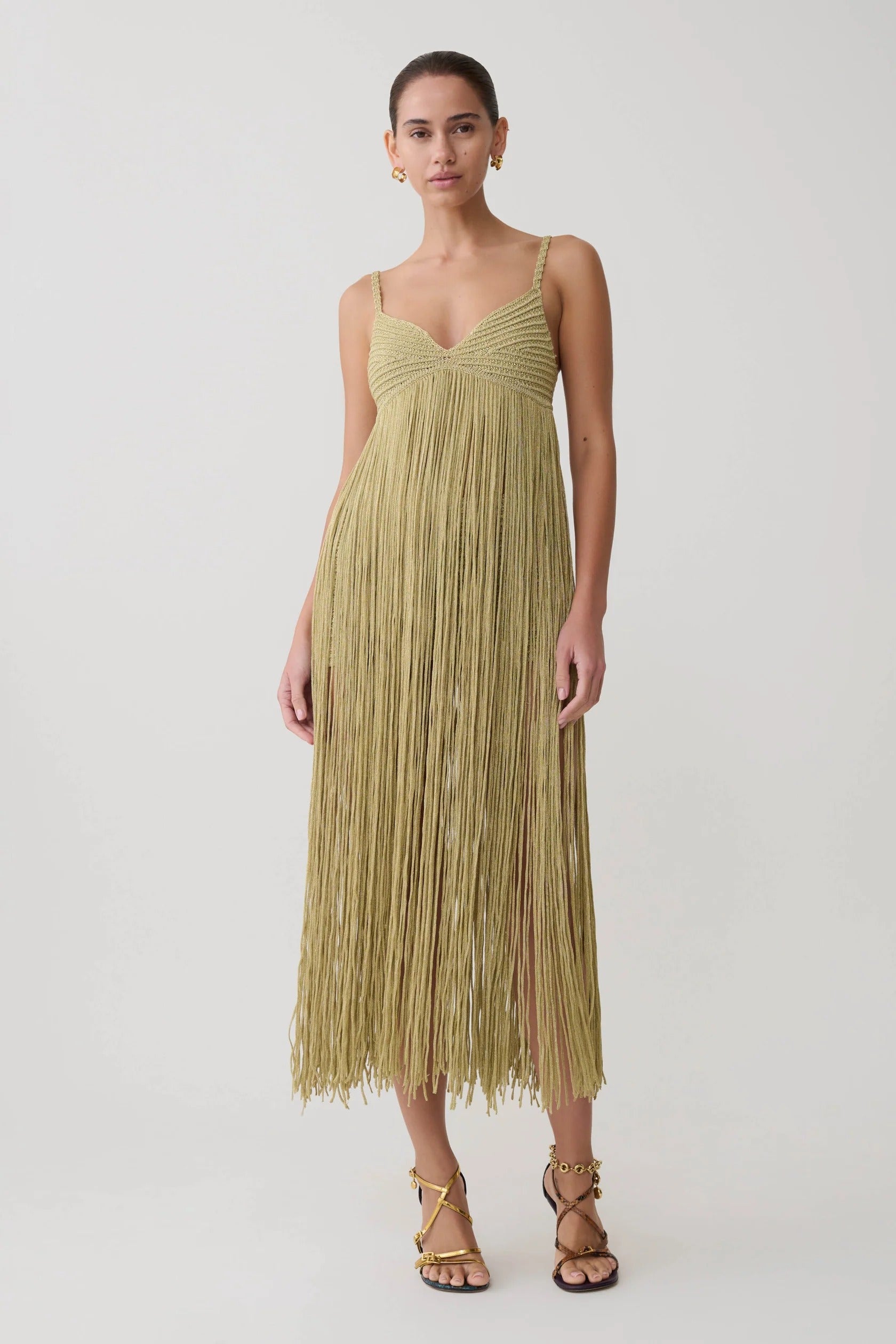 Fringe Crochet Camisole Short Set