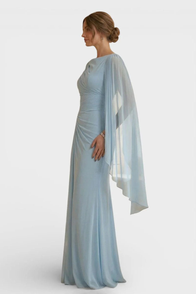 Corsage-Cape-Maxikleid