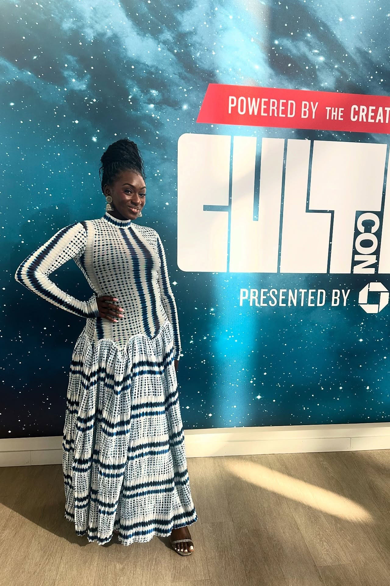 Tie-Dye Slim-Fit Hip-Enhancing Evening Gown