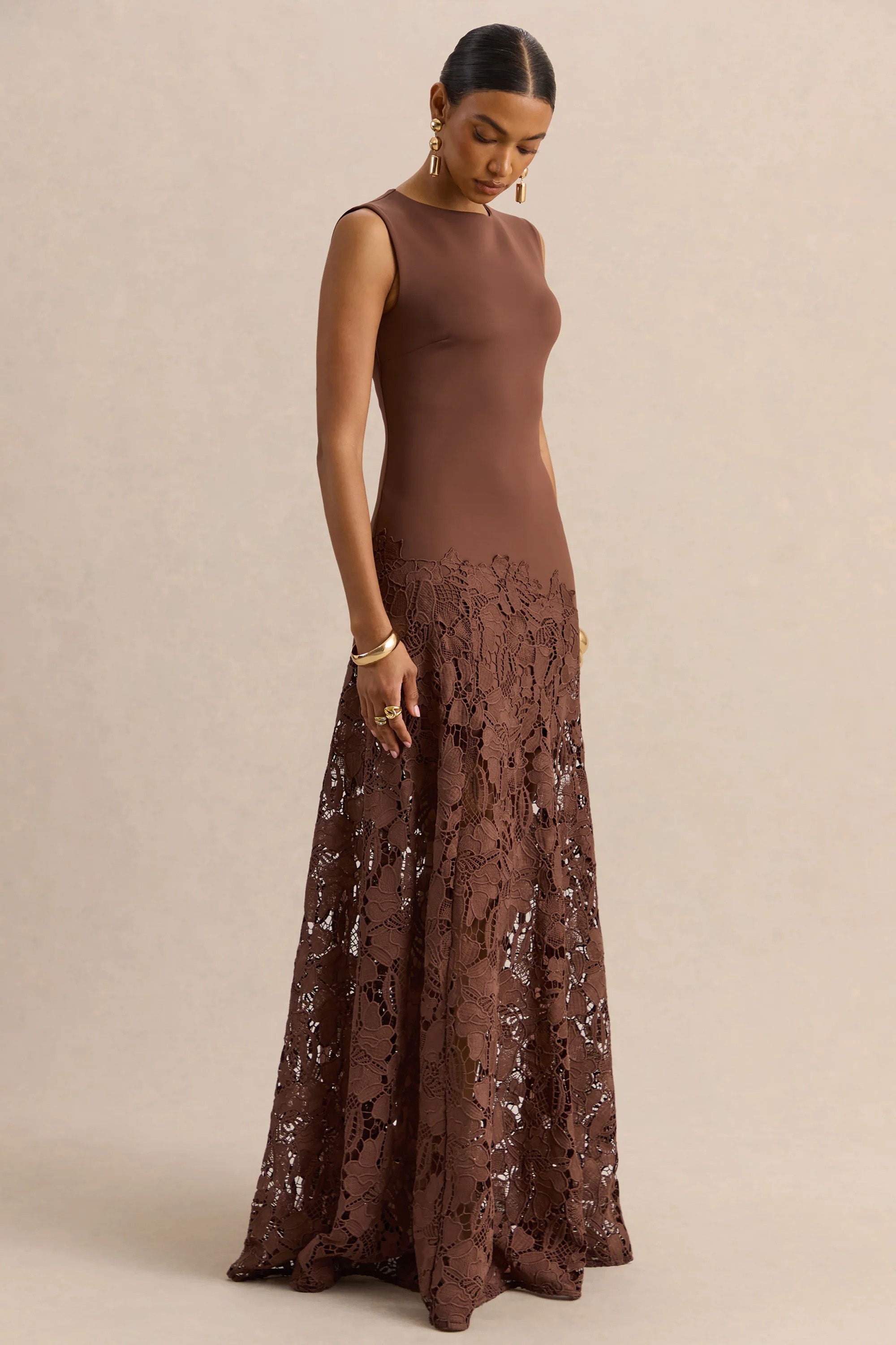 Vestido longo Sian - Rust