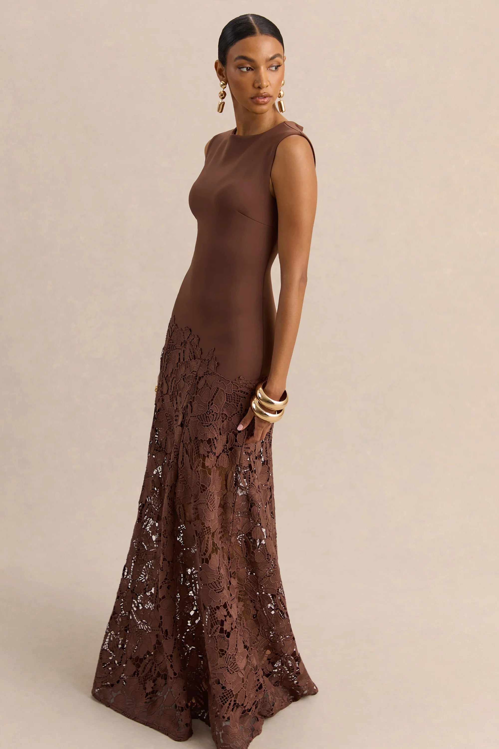 Vestido longo Sian - Rust