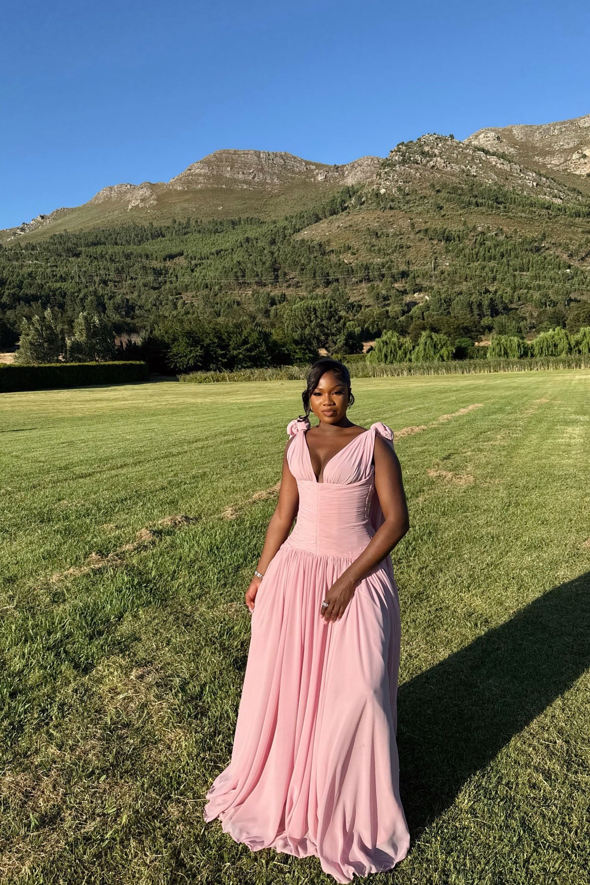 Blush Pink Korsett-Ballkleed