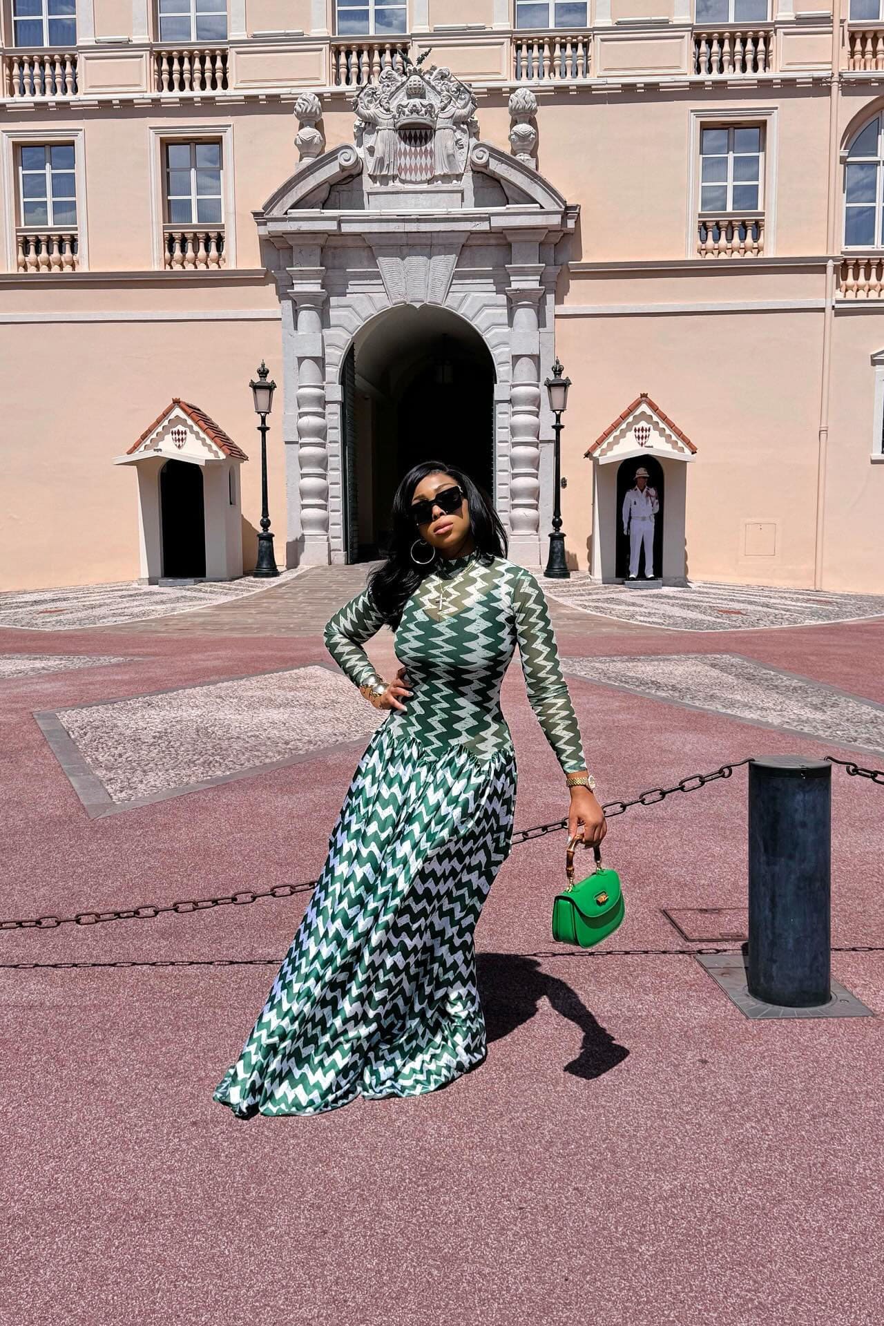 Zigzag Monte Carlo Maxi Dress