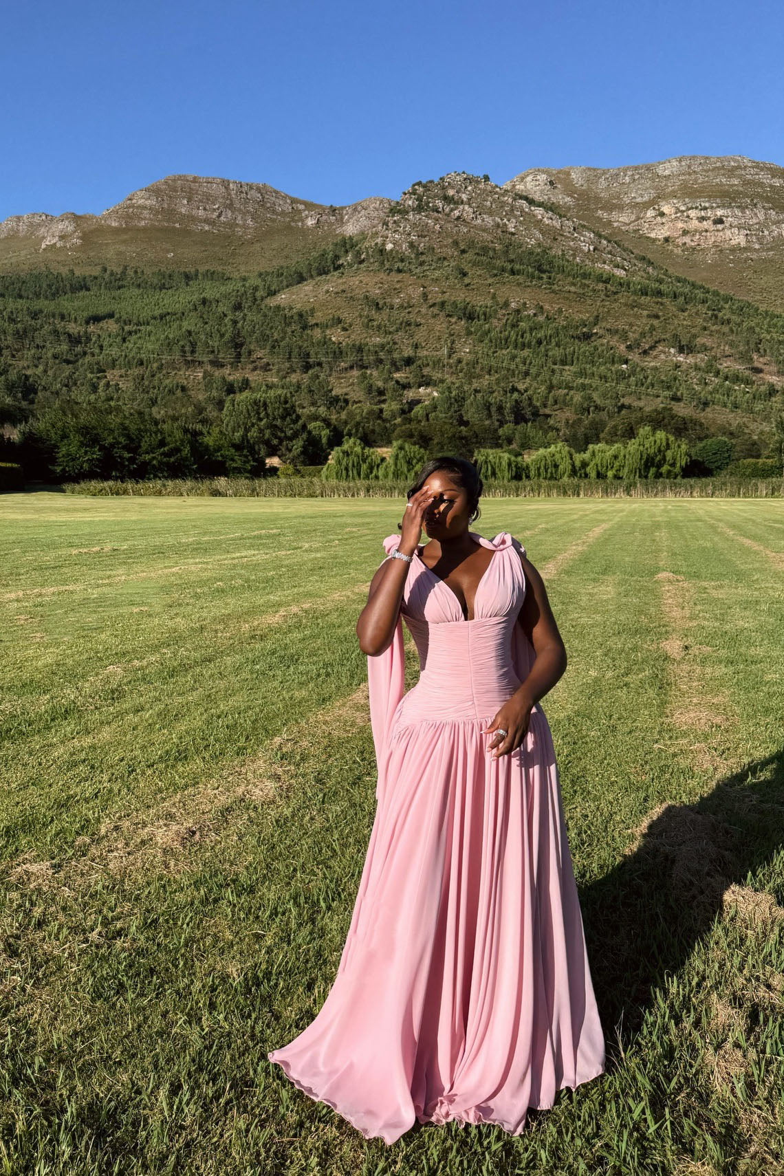 Blush Pink Korsett-Ballkleed