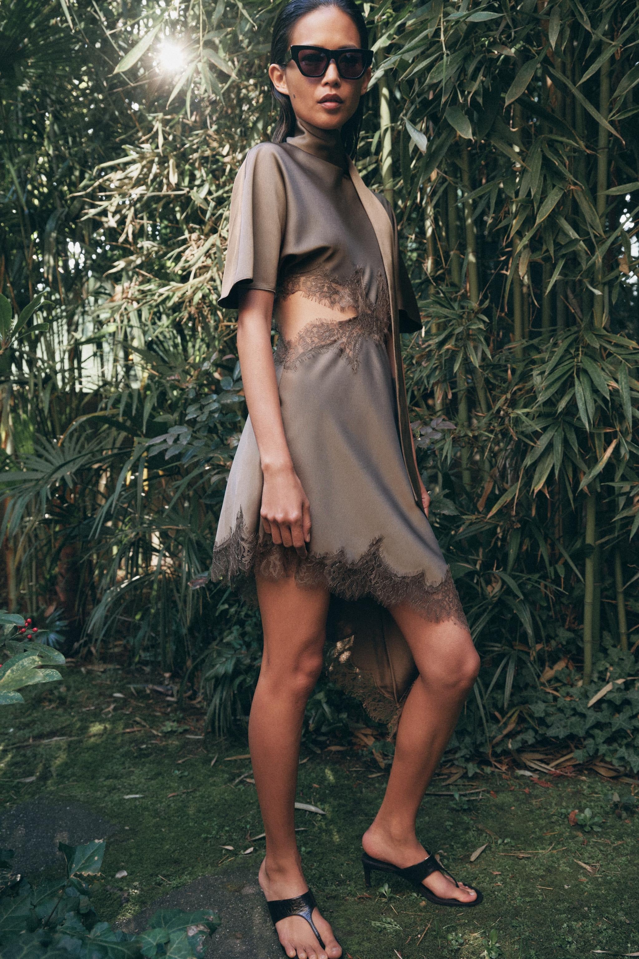 シアーケープ付きツーピースマキシドレスセット