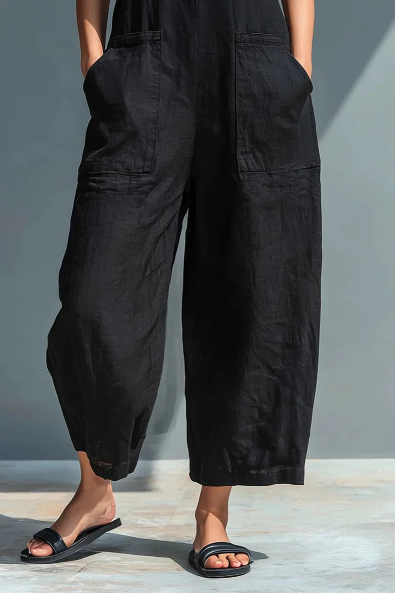 Marineblaues Blumen- und Papageienmuster-Hosen-Set