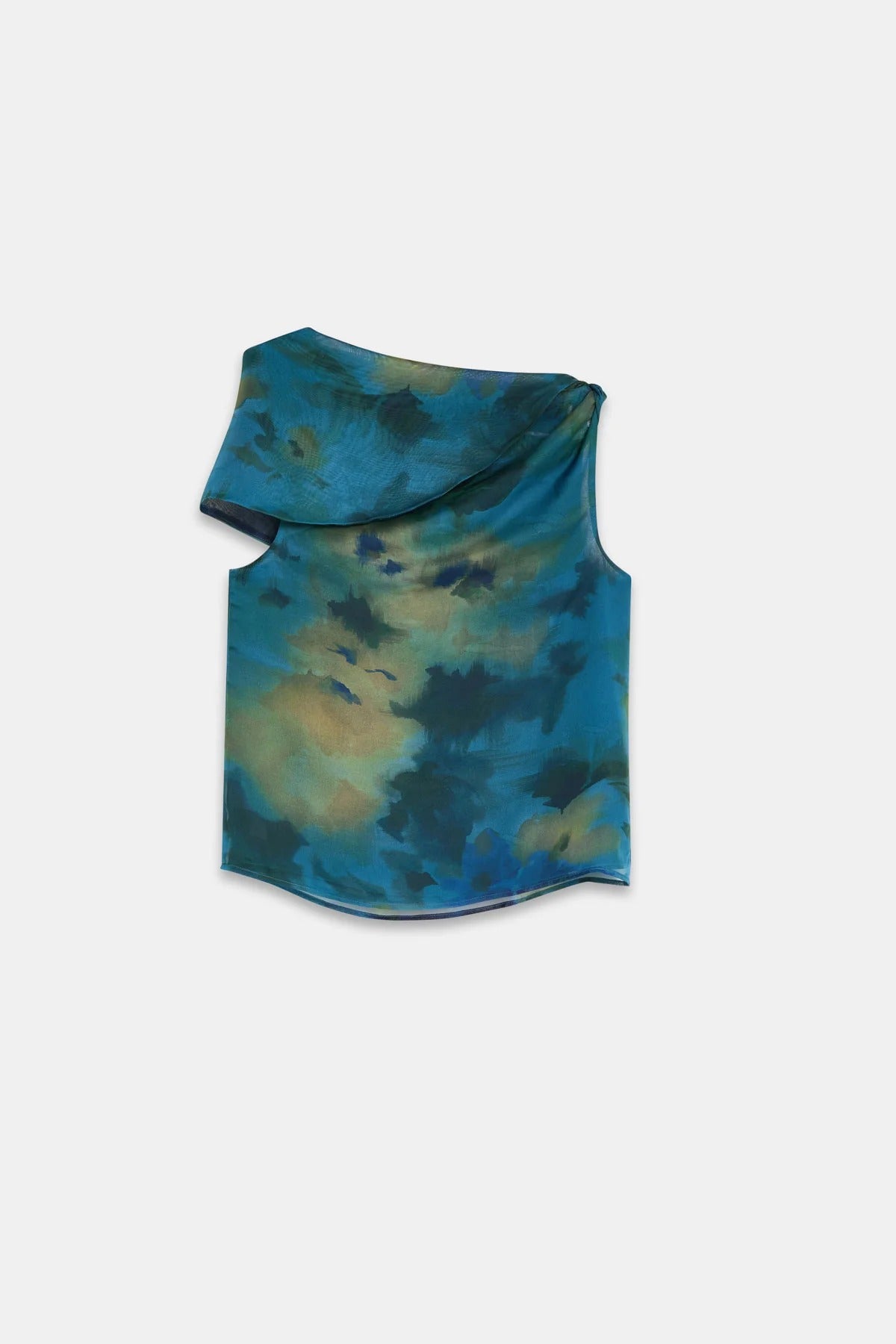 Elegante crèmekleurige geplooide maxi-jurk