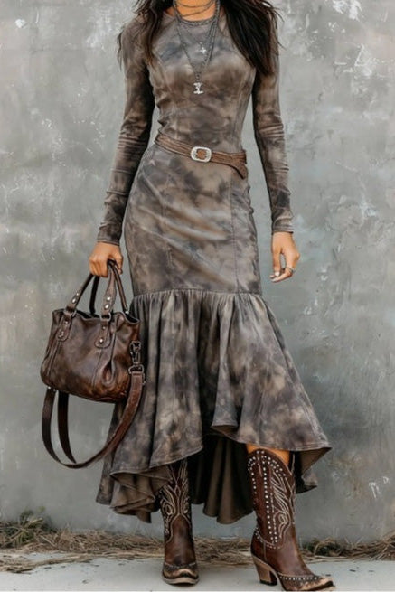 Grace Floral Appliqué Korte Mouw Midi Jurk