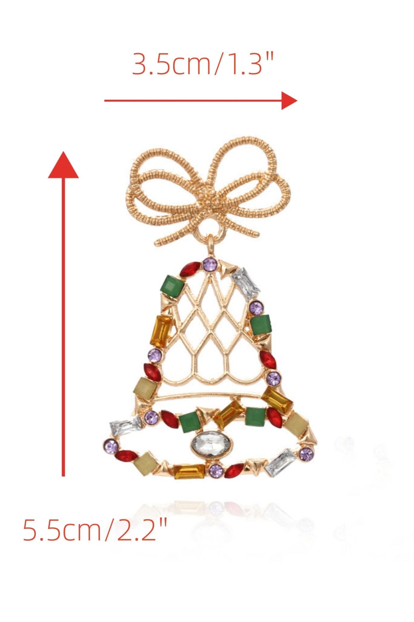 Jingle Bells Diamante Drop örhängen