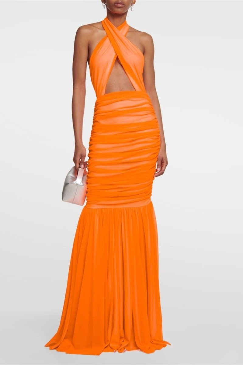 Jodie Cross Halter Neck Maxi Dress Jodie Cross Halter Neck Maxi Dress
