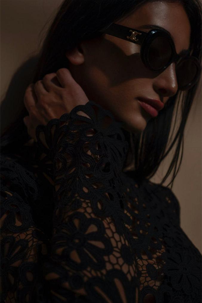 Conjunto Lena Floral Hollow Out