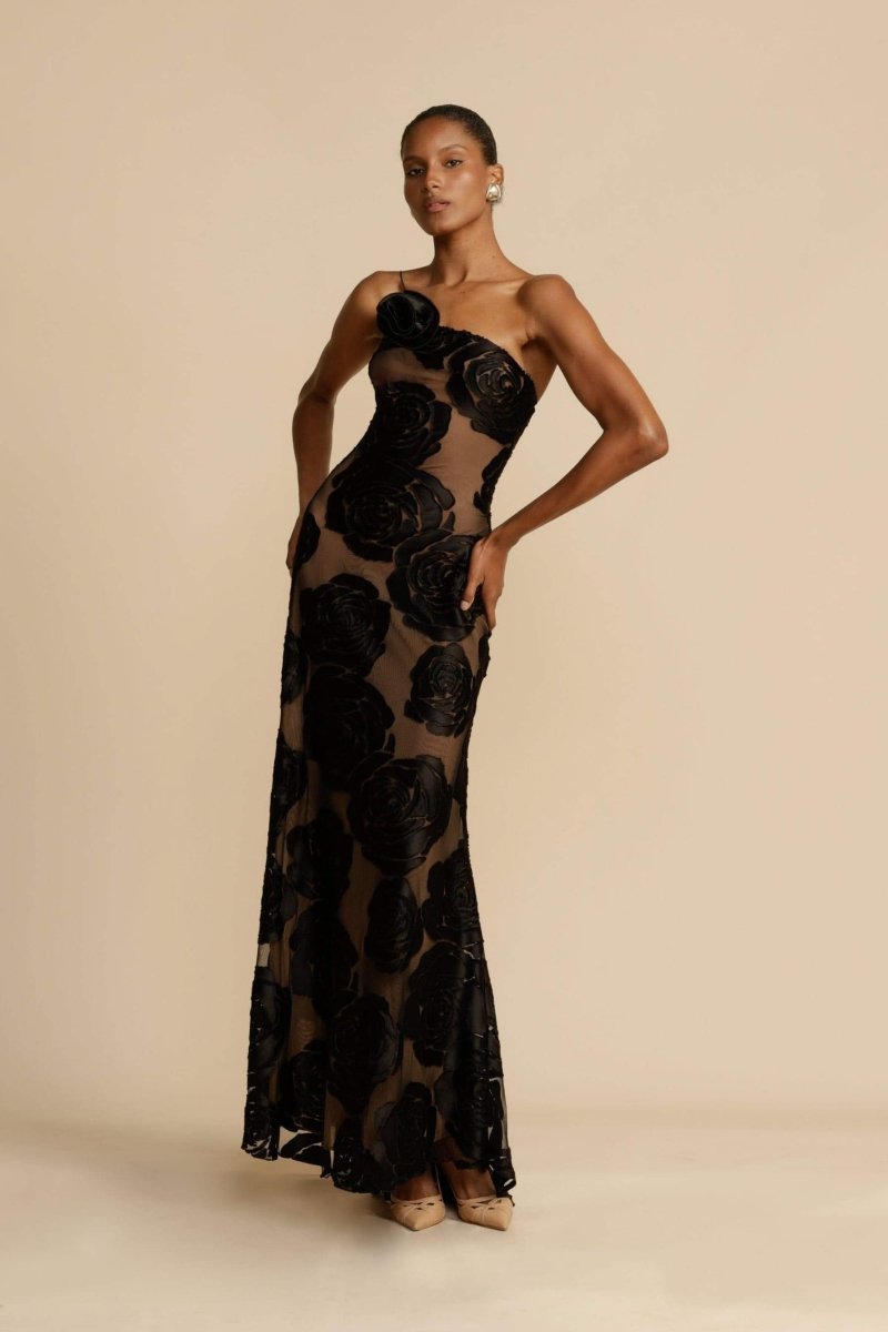 Lindsay Floral Printed One Shoulder Maxi Dress Lindsay Floral Printed One Shoulder Maxi Dress