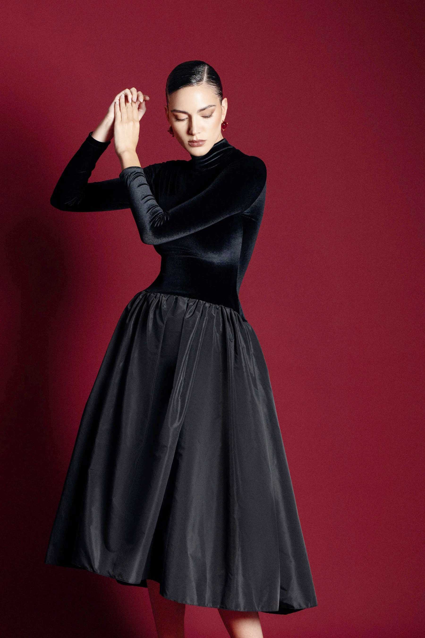 Rochie midi cu mânecă lungă Florienne