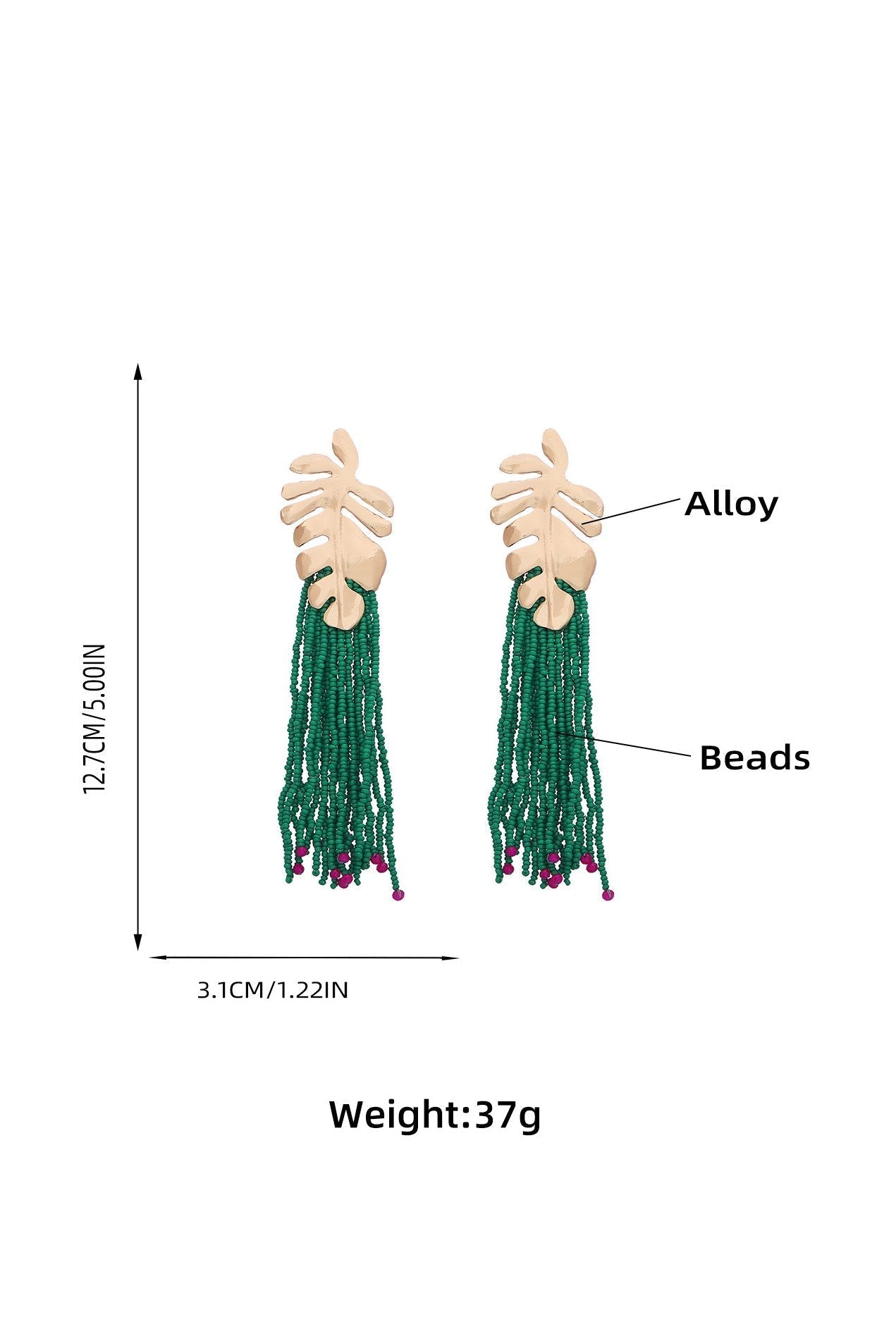 Palm Frond Beads kvast ørering