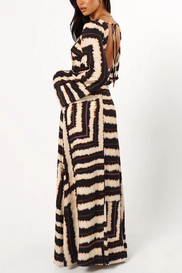 Robe maxi Noria imprimée en écaille de tortue